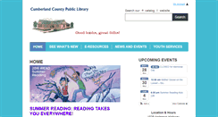 Desktop Screenshot of cumberlandcountypubliclibrary.org